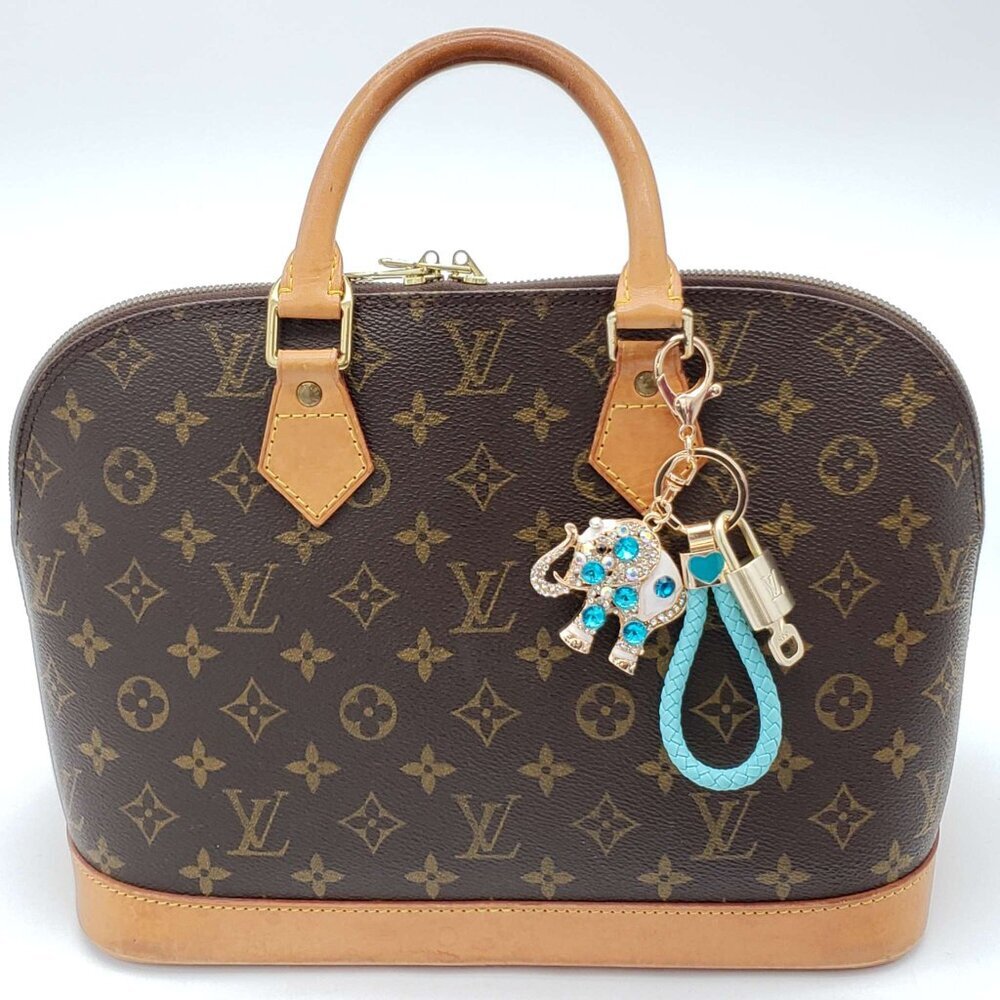 Authentic Louis Vuitton Gold Lock & Key ✨ Bag Charm Unbranded Elephant Keychain